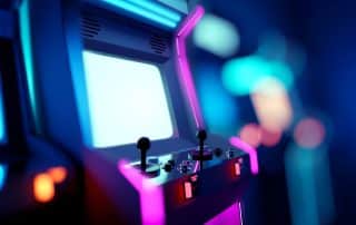 Neon Arcade Machine