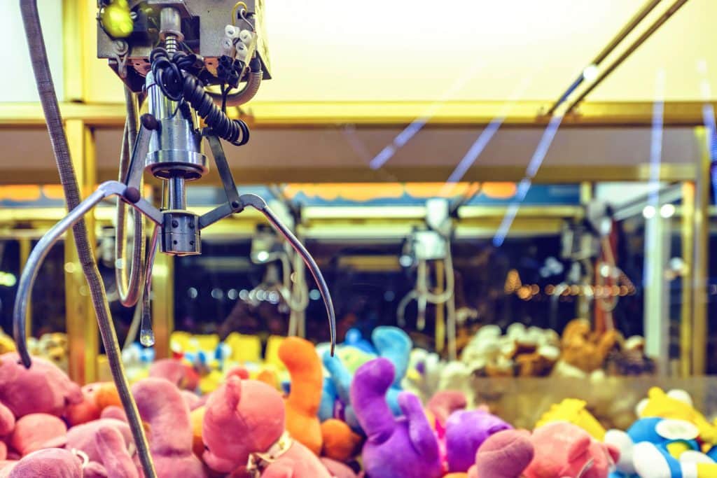 crane machine with toys